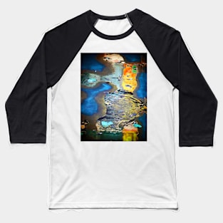 Colorful Rooftop Puddles #12 Baseball T-Shirt